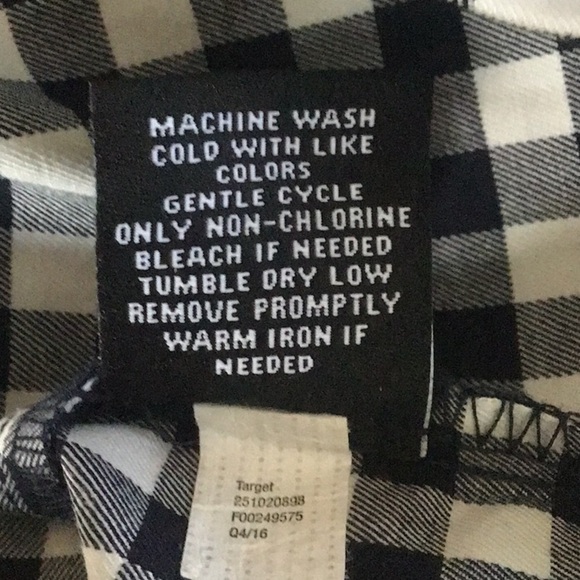 Victoria Beckham for Target Black and White Gingham Twill Peplum blouse Medium - Picture 11 of 11